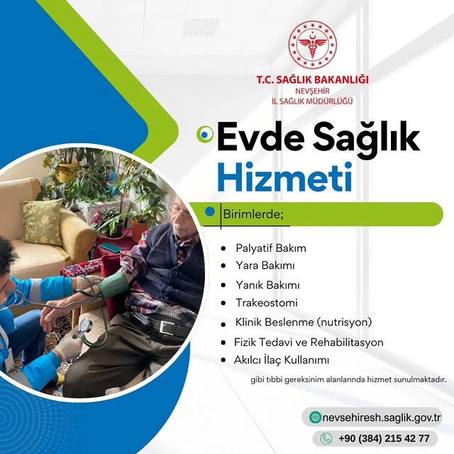 Nevşehir'de Evde Sağlık Hizmetleri Kapsamında Artış
