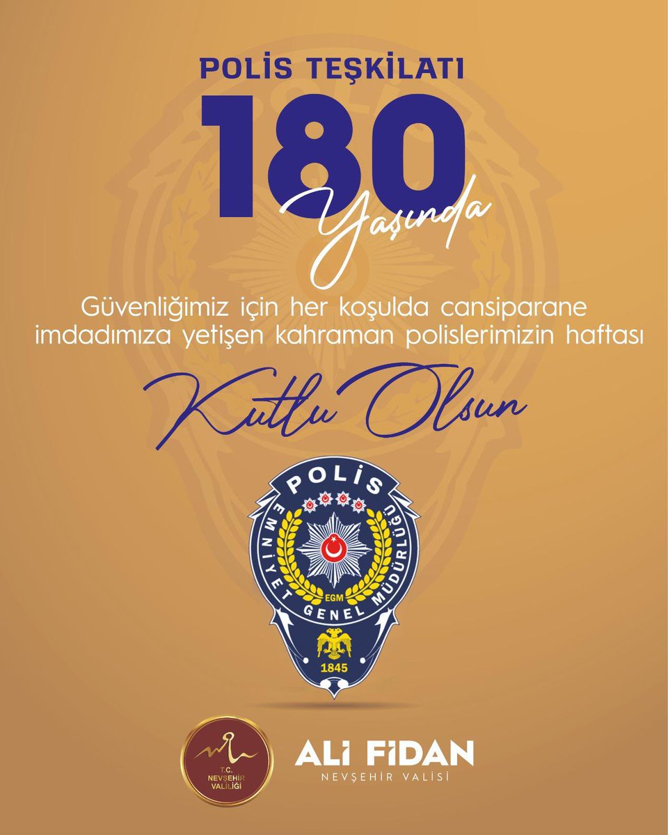 Polis Haftası Nevşehir'de Kutlanıyor