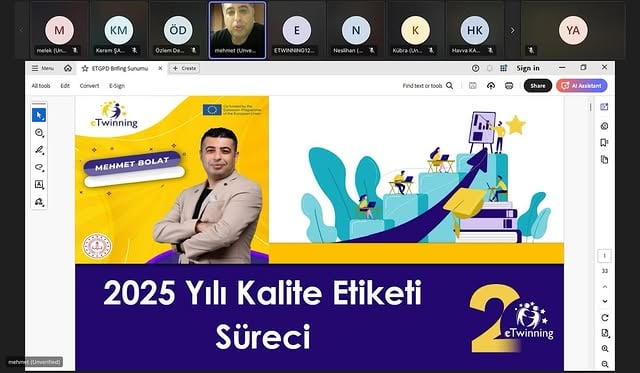 2025 Yılı eTwinning Kalite Etiketi Başvuru Süreci Webinarı Düzenlendi