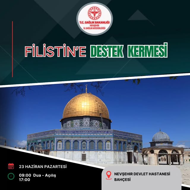 Nevşehir'de Filistin Yararına Kermes Düzenlenecek