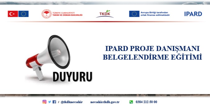 IPARD Proje Danışmanı Belgelendirme Eğitimi Nevşehir'de Başlıyor