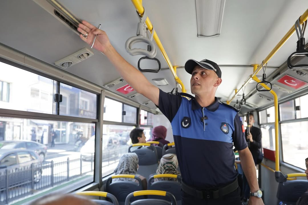 Nevşehir'de Toplu Taşıma Araçlarına Klima Denetimi Yapıldı